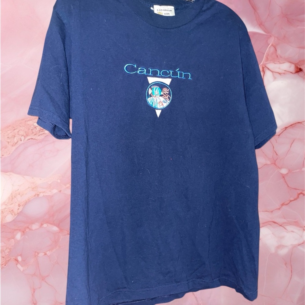 Caribbean Navy Blue Graphic Tee